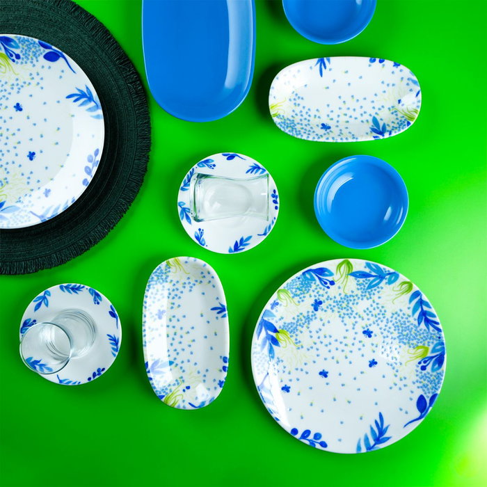Hermia Juego de Desayuno de Porcelana de 19 Piezas Multicolor